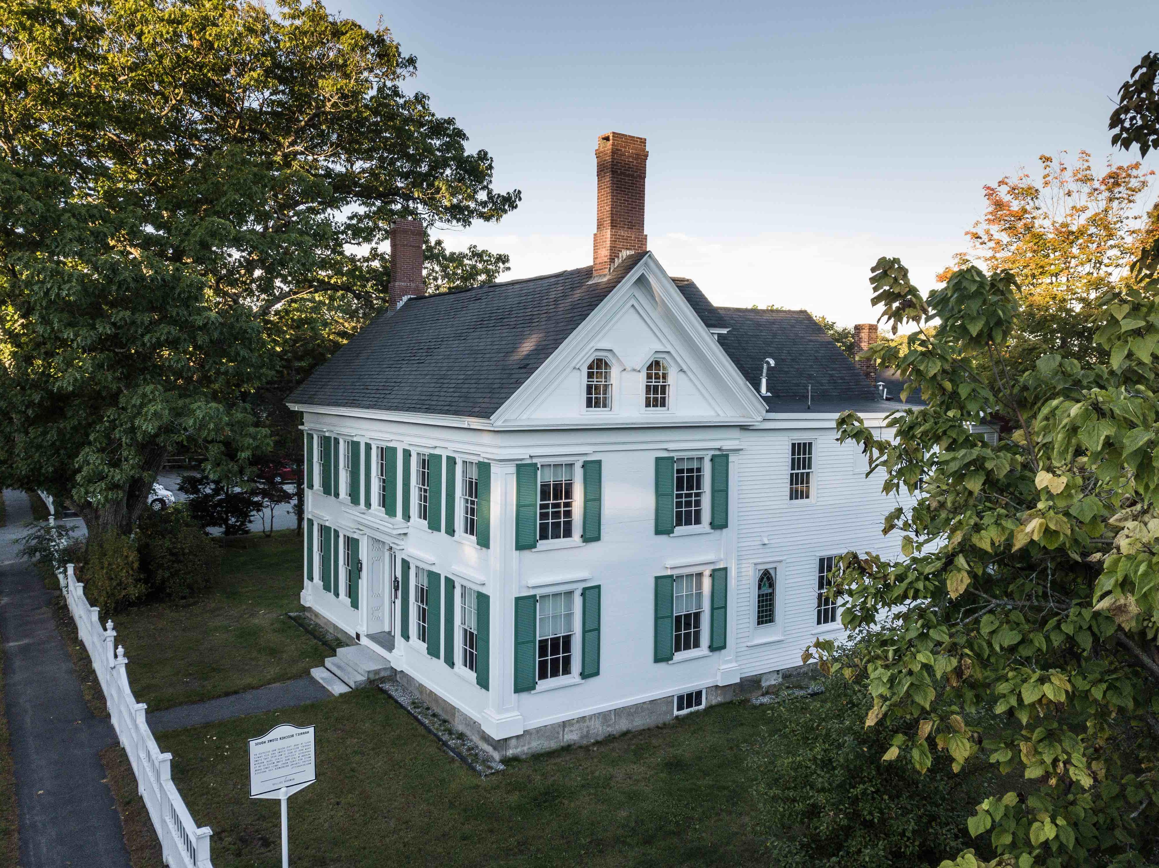 Harriet Beecher Stowe House from above